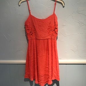 Flowwy embroidered Orange dress